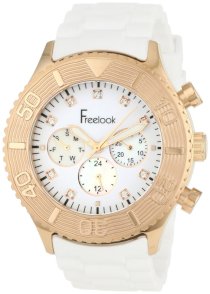 Freelook Men's HA5046RG-9 White Chrono Rose-Gold Bezel White Dial Watch