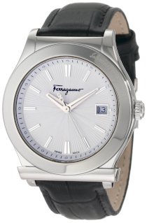 Ferragamo Men's F62LBQ9902 S009 1898 Black Genuine Leather Watch