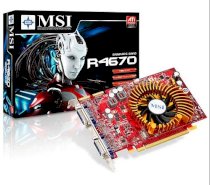 MSI R4670-2D1G/D3 (ATI Radeon HD 4670, 1GB, GDDR3, 128-bit, PCI Express x16 2.0)  