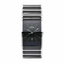 Rado Men's R20861152 Integral Black Dial Quartz Stainless Steel Case Watch