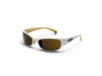  Suncloud Star Sunglasses White Backpaint Frame with Brown Polarized Polycarbonate Lens  
