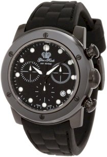 Glam Rock Women's GR50144 Aqua Rock Chronograph Black Dial Black Silicone Watch