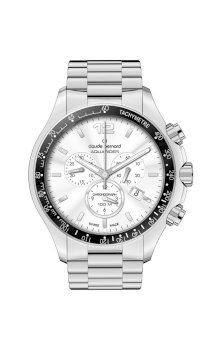 Claude Bernard Men's 10204 3 AIN Aquarider Silver Chronograph Tachymeter Steel Watch