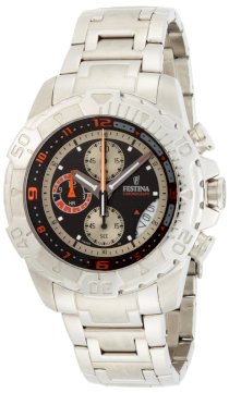 Festina Men's F16358/4 Sport Chronograph Stainless Steel Date Preview Window Watch