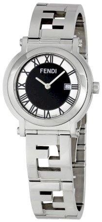 Fendi Men's FE615110 Quadrondo Black Dial Watch