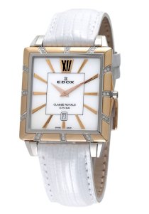 Edox Women's 26022 357RD NAIR Royale Steel Rose PVD Watch