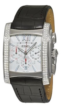 Ebel Men's 9126M59/6410351 Brasilia Silver Chronograph Dial Diamond Watch