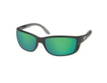 Costa Del Mar Sunglasses - Zane / Frame: Shiny Black Lens: Polarized Green Mirror Wave 400 Glass 