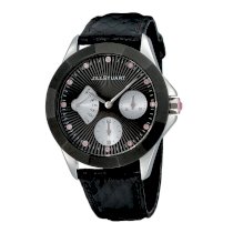 Jill Stuart Women's SILDE003 Retrograde Collection Leather Strap Watch