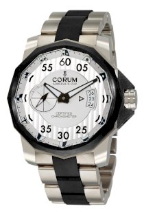 Corum Men's 94795194/V791AK Admirals Cup Black Competition 48 Silver Dial Watch