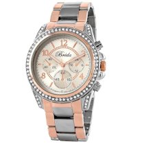 Breda Women's 2288-TwoToneRG Ultra Femme Rhinestone Accented Two-Tone Metal Runway Watch Watch