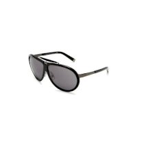 DSquared2 Unisex DQ0004 Navigator Sunglasses (Black Frame/Smoke Lens)