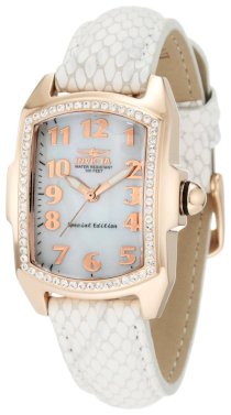 Invicta Women's 10228 Baby Lupah White Mother Of Pearl Dial Multi-Colored   Ivory Interchangeable Patent Leather Watch