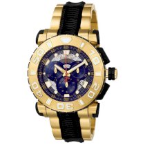Invicta Men's 6313 Reserve Collection Chronograph 18k Gold-Plated and Black Polyurethane Watch