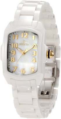 Invicta Women's 1961 Lupah White Mother-Of-Pearl Dial White Ceramic Watch