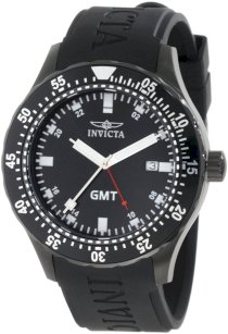 Invicta Men's 11258 Specialty GMT Black Dial Black Polyurethane Watch