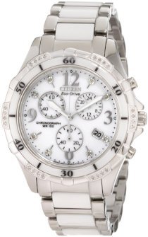 Citizen Women's FB1230-50A Ceramic Chronograph Eco-Drive Chronograph Watch