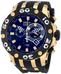 Invicta Men's 0913 Reserve Chronograph Black Dial Rubber Watch