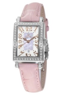 Gevril Women's 8248RL Super Mini Quartz Pink Mother of Pearl Diamond Watch