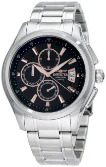 Invicta Men's 1483 Specialty Collection Chronograph Black Dial Stainless Steel Watch