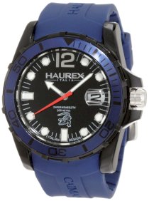 Haurex Italy Men's N1354UNB Caimano Luminous Blue Rubber Watch