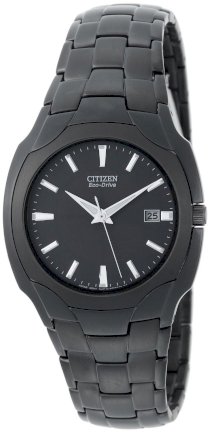 Citizen Men's BM6015-51E Eco-Drive Black Plated Stainless Steel Black Dial Watch