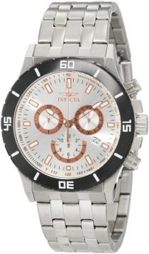 Invicta Men's 10466 Specialty Chronograph Silver Dial Stainless Steel Watch