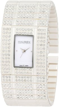 Haurex Italy Women's XW368DW1 Honey White Swarovski Crystal Watch