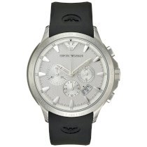 Emporio Armani Men's AR0634 Chronograph Black Rubber Watch