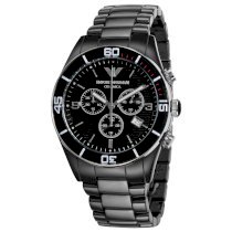 Emporio Armani Men's AR1421 Ceramic Black Chrnongraph Dial Watch