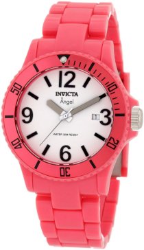Invicta Women's 1209 Angel White Dial Pink Plastic Watch