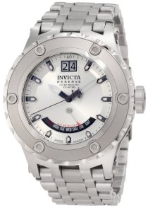 Invicta Men's 1584 Reserve Retrograde Silver Dial Stainless Steel Watch
