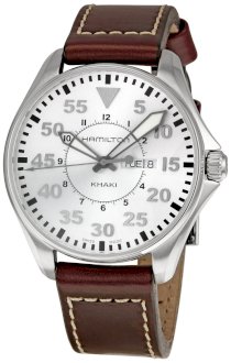 Hamilton Men's H64611555 Khaki Pilot Silver Day Date Dial Watch