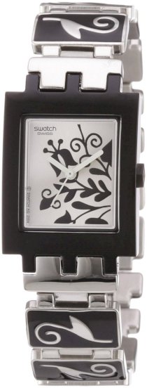 Swatch Women's CORE COLLECTION SUBB111G Silver Stainless-Steel Quartz Watch with White Dial