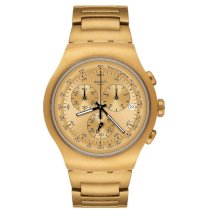 Swatch Men's Irony YOG402G Gold Stainless-Steel Quartz Watch with Gold Dial