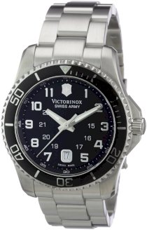 Victorinox Swiss Army Men's 241436 Maverick Stainless Steel Black Dial Watch