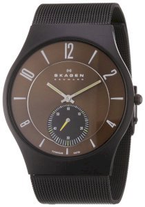 Skagen Men's SK805XLTBD Titanium Brown Dial Watch