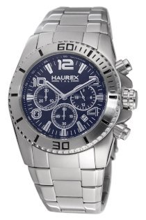 Haurex Italy Men's 0A351UBB Aggressive Chrono Blue Dial Watch