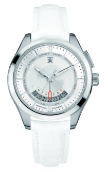 TX Unisex T3C503 400 Series Perpetual Weekly Calendar White and Silver Watch