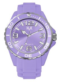 Haurex Italy Women's SL382DL1 Reef Luminous Water Resistant Lavender Soft Rubber Watch