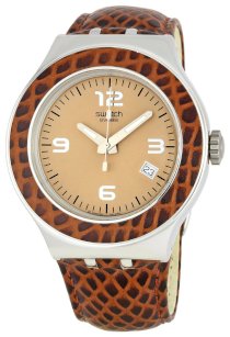 Swatch Men's STYNS421 Wild Roar Brown Dial Watch