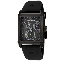 Emporio Armani Men's AR4237 Meccanico Black Rubber Strap Watch