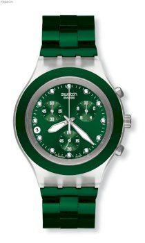Swatch Irony Diaphane Chrono Full Blooded Green Watch SVCK4043AG