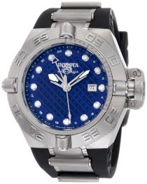 Invicta Men's 1155 Subaqua Noma IV GMT Blue Dial Black Polyurethane Watch