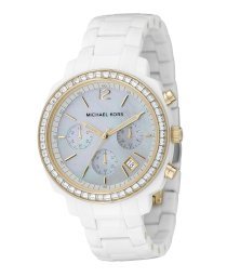 Michael Kors Quartz, Mother of Pearl Dial with White Acrylic Band - Womens Watch MK5187