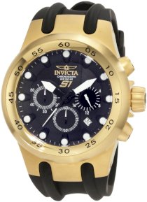 Invicta Men's 1509 Specialty S1 Chronograph Black Dial Black Polyurethane Watch