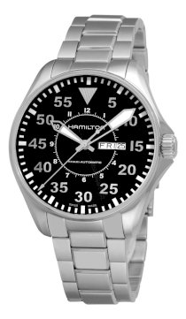 Hamilton Men's H64715135 Khaki King Pilot Black Day Date Dial Watch