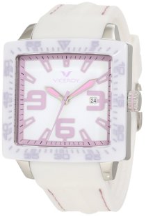 Viceroy Women's 432099-75 Lilac White Square Rubber Date Watch