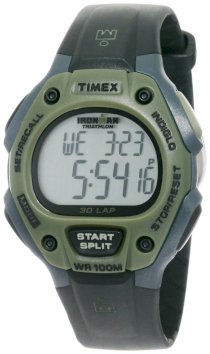 Timex Men's T5K5209J Sport Ironman Black and Green Full Size 30 Lap Watch