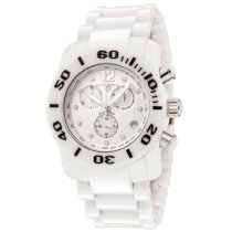 Swiss Legend Women's 10128-WSD Commander Chronograph Diamond White Ceramic Watch